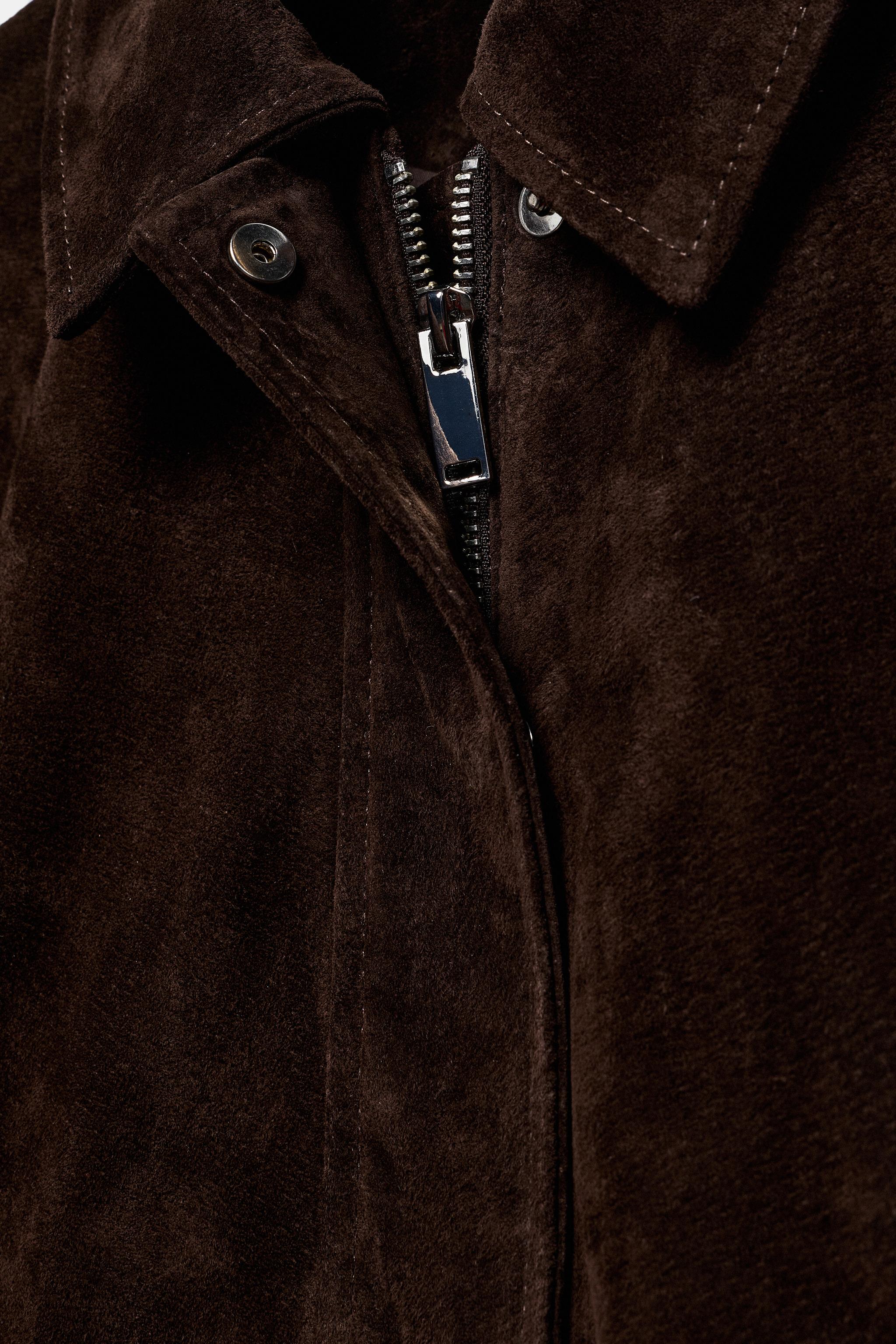 BLOUSON 100% CUIR DAIM